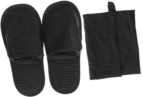 SKISUNO Pantofole da Viaggio Donna Leggere e Portatili Suola in Suede e Tessuto di Cotone, Pieghevoli e Sottili per Viaggio Sacchetto per Riporre Colore Casuale