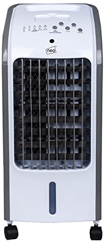 Neo 4L 80W Oscillating Air Ice Water Evaporative Mini Portable Cool Cooler Fan Remote (White)