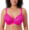DELIMIRA Femme Soutien Gorge Grande Taille en Dentelle avec Armature sans Rembourré Rose Pailleté 105K