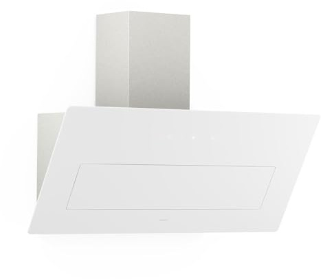 Klarstein SleekAir köksfläkt – 90 cm huvudfri huva, 718 m³/h, A++ energieffektivitet, touch-drift, LED 2700–6500 K, vit, frånluft och cirkulation, tyst Eco Home funktion