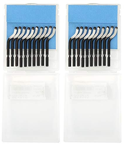 BONKZEBU 20 Cuchillas de Desbarbado BS1010, Cuchillas para Herramientas de Desbarbado M2 HSS 63RC Dureza Bordes de Corte Afilados para PVC Plástico Hierro Aluminio con ángulo de 4