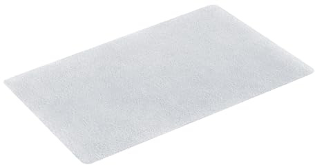 Spirella - Tapis de Salle de Bain Microfibre FINO, Antidérapant, Séchage Rapide, Poils Longs 25 mm, Lavable en Machine + Sèche-Linge - 60 x 90 cm - Blanc