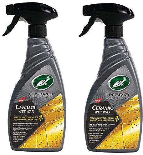 Turtle Wax Hybrid Solutions Ceramic Wet Car Wax 500ml - Spray On Concentrated Car Wax for High Shine & Durable Chemical Resistant Protection with Instant Water Beading (2)