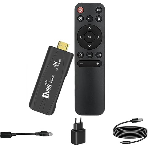 LIVASH TV98 TV Stick 2G+16G Android12.1 2.4G 5G WiFi Android Smart TV Box 4K 60Fps Decodificador (Enchufe de la UE)