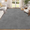Enyhom Wohnzimmer Teppich, 140 x 200 cm Kurzflor Flauschig Wohnzimmerteppich 3D Optik Hochwertiger Moderner Pflegeleicht Teppiche rutschfest Teppich für Esszimmer Schlafzimmer Kinderzimmer, Grau