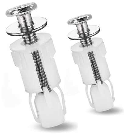 Pack de 2 Tornillos de Nailon para Asiento de Inodoro, Fijaciones Premium para una sujeción firme y duradera. Renueva las Bisagras de tu WC con confianza.