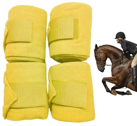 Hästbenbandage | 4 stycken mjuka hästbandage, mjuka elastiska ridtillbehör, främre bandage för ridning, träning, tävling, utomhusvandring