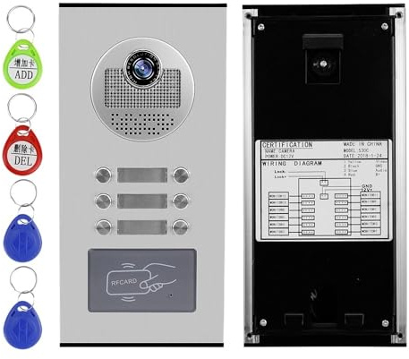 Timbre de video inteligente, teléfono de puerta de video para exteriores, llavero RFID, desbloqueo de edificio de baja altura, multi2/3/4/6/8, intercomunicador de apartamento para hogar inteligente