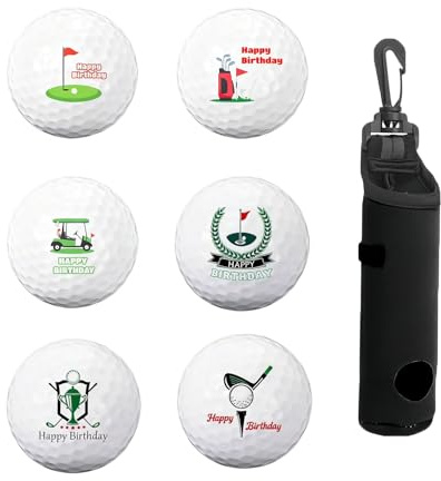 6 stycken golfbollar presentset: roliga golfbollar personlig med förvaringspåsar, golfbollar födelsedag för golfare, män jul födelsedag, golfgåvor, män och kvinnor