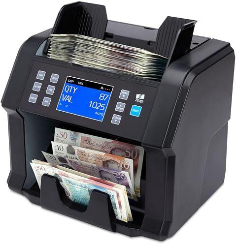 ZZap NC50 Banknote Counter & Counterfeit Detector - Mixed Denomination Value Counter - Money Cash Currency Machine