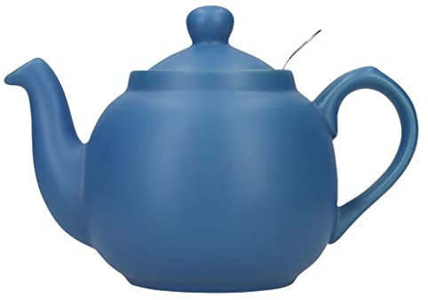 London Pottery Farmhouse Teapot with Infuser in Gift Box, Ceramic, Nordic Blue, 4 Cup (1.2 Litre)