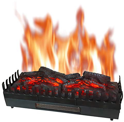 CHEMIN'ARTE Elektrokamin mit heizung - Elektrischer Solo-Stand - 67x23x24cm Kamin mit realistischem Flammeneffekt für Wohnzimmer und alle Innenraumbereiche - LED Lampen - Freistehender Elektrokamin