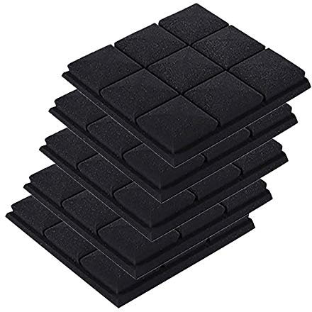 Lot de 5 panneaux en mousse acoustique acoustique pour studio - Absorption sonore - 30 x 30 x 5 cm