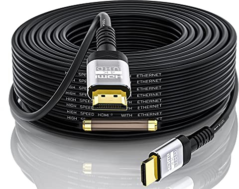 Soonsoonic Cable HDMI 4K 30 metros con Amplificador de Señal Incorporado | Cables HDMI 2.0 de alta velocidad & 4K@60Hz HDR ARC HDCP2.2 CEC Ethernet | para TV UHD,monitor,laptop,Xbox,PS4/PS5 etc.