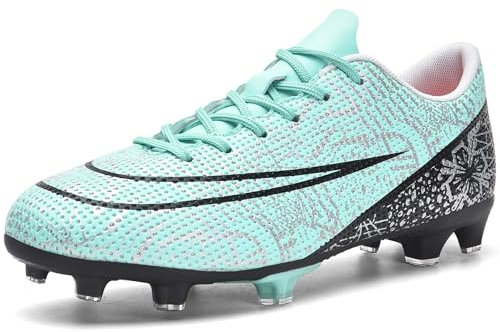 DimaiGlobal Fußballschuhe Herren Professionelle Kinder Fussballschuhe Kunstrasen Stollenschuhe Kickschuhe Jugendliche Athletics Trainingsschuhe Outdoor Sportschuhe 40EU Türkis