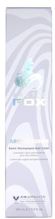 ARCTIC FOX 100% Vegan & Cruelty Free Vibrant Semi Permanent Hair Colour Dye - Arctic Toner 165 ml e