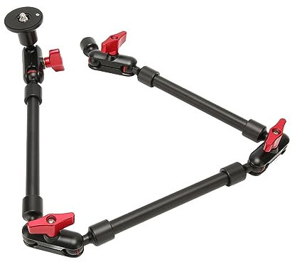 Fabater Articulating Magic Arm, 31 Adjustable Friction Articulated Arm, 360° Ballhead Adapter Magic Arm with 1/4 & 3/8 Thread, Work with Various Action Camera, Monitor, LED Lights