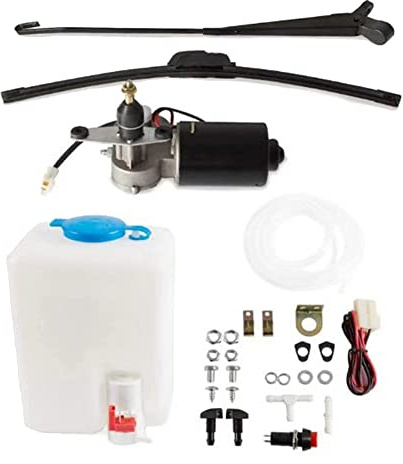 Losueeun Limpiaparabrisas UTV de motor eléctrico de 12 V con kit de bomba de limpiaparabrisas para UTV - RZR 570 800 900 1000