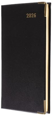 Collins - Classic - Slim 2026 12 Month Calendar Year Planner, Week-To-View with Appointments Pocket Diary - Black (CAPV.99-26)