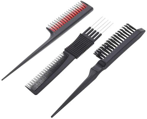 SHERCHPRY Pettini Per Capelli Professionali in Plastica Per Parrucchieri Pettini Da Barbiere Per Messa in Piega e Sezionamento Adatti Tutti i Tipi Di Capelli Uso Domestico e Salone