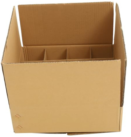 CIYODO Boîte Carton Multi Réutilisable Antichoc pour Bouteilles de Vin et Déménagement Boîte de Rangement Pratique et Solide