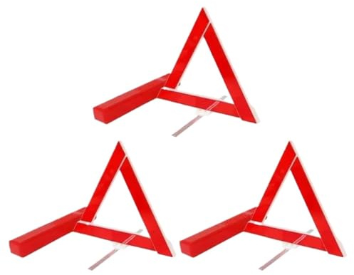 CQAHDSEVF Triangle de signalisation Pliable, Kit de 6 Triangles de signalisation réfléchissants for véhicules en Bord de Route (Urgence).