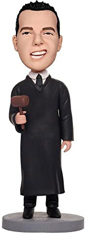 mydedor Figurine personnalisée à tête branlante de juges Masculins, Cadeau sculpté à la Main pour Homme