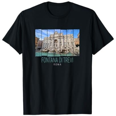 Trevi Fountain Retro Rome Italy Vintage Souvenir For Holiday T-Shirt