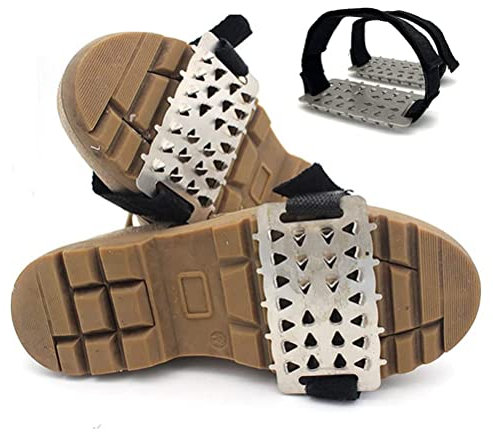 TYTOGE EIS-Steigeisen, rutschfeste EIS-Traktionsstollen, 26 Spikes, Eisstollen, Schuhe, Stiefel, Griffe Outdoor-Walking auf Schnee und EIS, Wandern, Klettern, Angeln