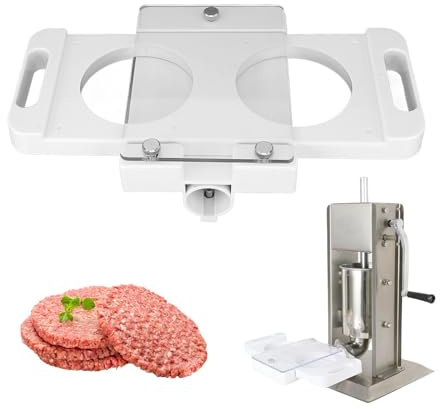 Kelepu Hamburger Press Patty Maker Compatible with Meat Grinders, Burger Patty Maker with 5 Meat Infusion Tube for Grilling, Stuffed Burgers, Sliders, Beef Burger Adjustable Burger Shaper Mold