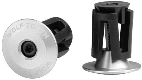 Wolf Tooth Alloy Bar End Plugs Raw Silver