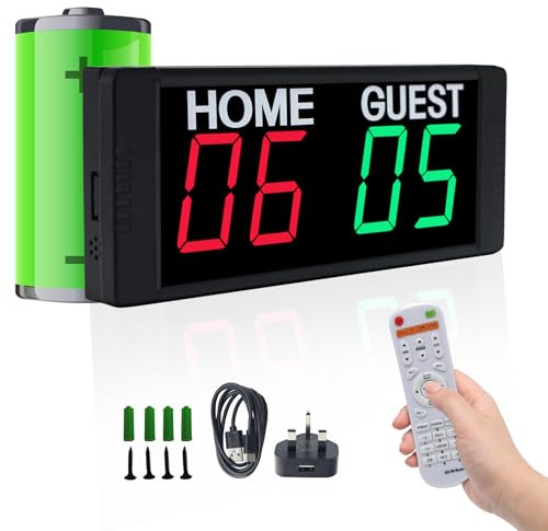 GAN XIN Electronic Scoreboard with Remote,Tabletop Score Board Portable Digital Scoreboard for Pingpong Cornhole Indoor Games
