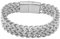 Heideman Panzer Armband Tra Damen - Aus hochwertigem Edelstahl Silber farbend poliert Armkette für Frauen mehrreihiges Gliederarmband mit Magnetverschluss