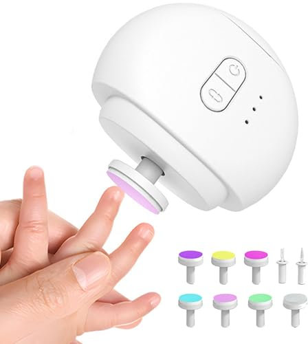 Coupe-ongles électrique, coupe-ongles magnétique - Coupe-ongles électrique automatique pour bébés - Outil de toilettage avec 9 têtes de lime pour pique-nique, maison, voyage et camping