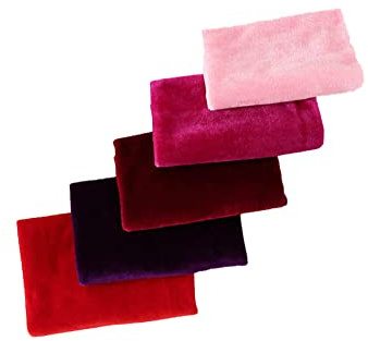 Anevous 5 pezzi di tessuto in velluto da 25 x 25 cm, set di stoffe per patchwork, tessuto al metro per cucito, patchwork, trapuntatura per fai da te, decorazione, artigianato, abbigliamento, cappelli