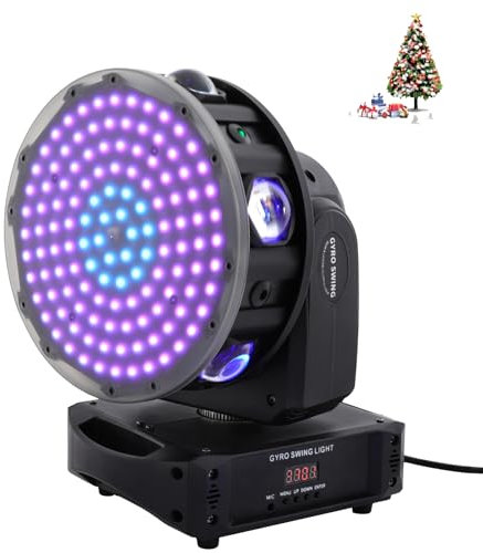 Rörelsehuvud LED, 150 W scenljus med 6 x 15 W LED-pärlor och flera styrlägen, justerbart DJ-ljus RGBW för jul bröllop disco party bar ljuseffekter ljusteknik och tillbehör
