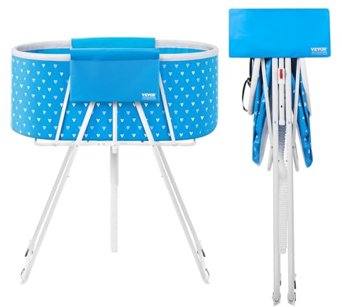 VEVOR Portable Dog Bathtub, Elevated & Foldable Space-saving Pet Shower Station with Quick Drainage, Bathing Tub for Washing & Grooming Small and Medium Size Dogs and Cats Indoor & Outdoor, Light Blue