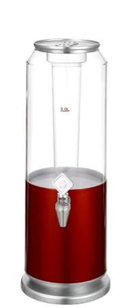 Dispensador de cerveza con núcleo de hielo, dispensador de bebidas de gran capacidad de 3 litros, torre de cerveza, barril de cerveza, dispensador de alcohol con tubo de hielo y luz LED para el hogar