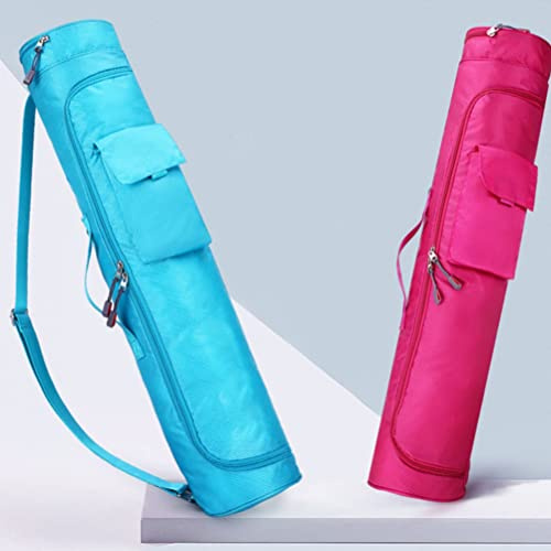 Keenso Yogaväska Vattentät Nylon Yogamatta Bärväska 88cm X 22cm Justerbar Rem Dragkedja Sidoöppning Cylindrisk Utomhusgym Förvaring för Kvinnor och Män