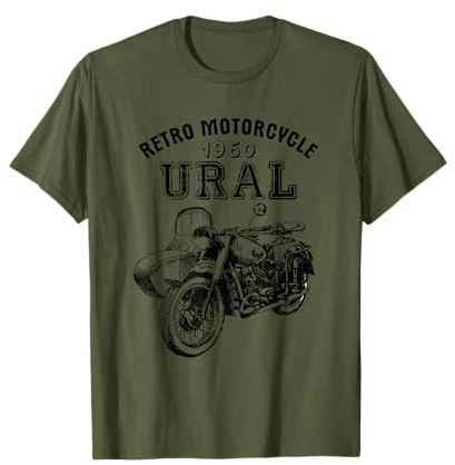 Retro Motorcycle Ural T-Shirt - Vintage Sidecar Motorbike T-Shirt