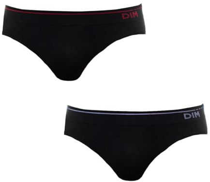 DIM Calzoncillos Tipo Slip Sin Costuras x2 para Hombre, Multicolor, 4