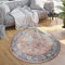 Paco Home Waschbarer Teppich Wohnzimmer Schlafzimmer Vintage Muster Flachgewebe Modern Orientalisch Ornament Pastell, Grösse:160 cm Rund, Farbe:Bunt 3
