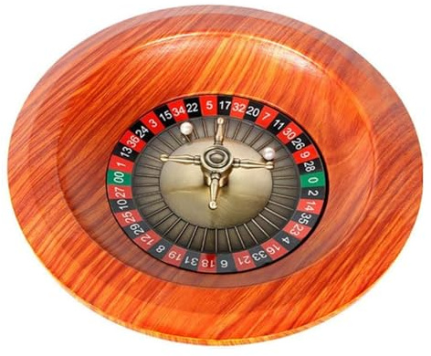 Ecoodisk Roulette- 12 Inch Roulette Wheel,Wooden Roulette Wheel Set for Casino Games,Turntable Leisure Table Games, Complete Roulette Set