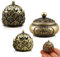 Bruciatore di Incenso Vintage Lotus,Forreen 3 Pezzi Brucia Incenso Metallo Mini Lega di Zinco Cava Contenitore per Incenso con Coperchio per Sala Yoga, Sala Meditazione,Soggiorno da Tè Decorazione