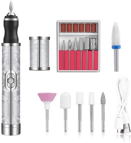 Trapano elettrico per unghie – Trapano 4 velocità regolabili | Lucidatore per manicure e cura delle unghi – Per salone, viaggi, campeggio, spa, casa, pedicure, unghie naturali e artificiali