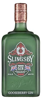 Slingsby Gooseberry Gin - 70cl - 40 ABV - Award Winning Flavoured Gin - Tangy and Fruity - Premium Gin