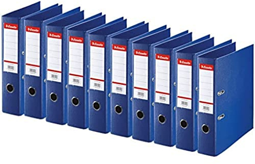 Esselte Standard, 10 x Ordner mit Hebel, blau, Rücken 75 mm, A4, PP, 320210
