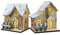 UKCOCO 2 Piezas Iluminan La Casa del Pueblo de Navidad - Casa de Madera Decoraciones para Centros de Mesa Luminosos