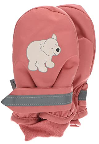 Sterntaler Unisex Kinder Fäustel Eisbär Handschuh - Fäustlinge Winter, Handschuhe Mit Eisbär (Wasserabweisend) - Rosa, 3