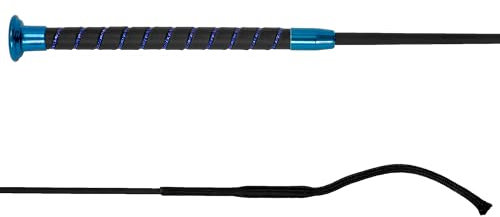 Start CrystalMat - Fusta de doma con purpurina (100 cm), color negro y azul